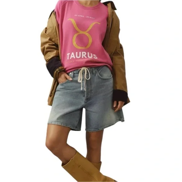 Anthropologie The Zodiac Pink Taurus Sweatshirt, Medium, NWT - Picture 2 of 9